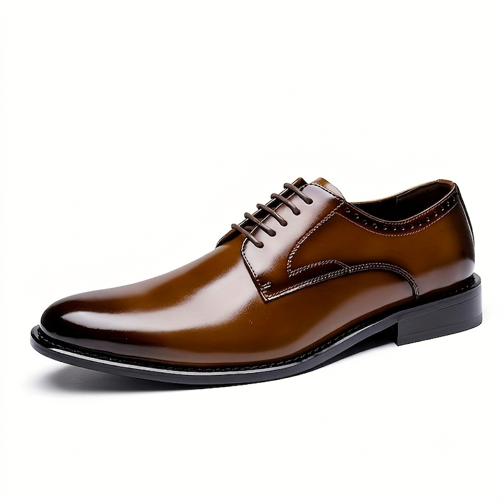 Zapatos Derby de Piel Hombre Cordones Estilo Oxford