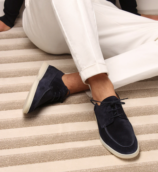 Zapatos Derby de Ante Hombre Cordones Suela Ligera