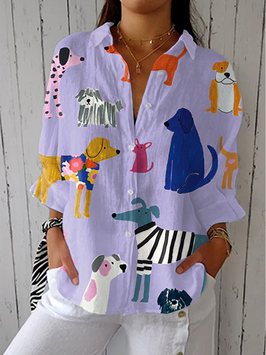 Blusa Tropical de Verano Estampada Mujer Escote V