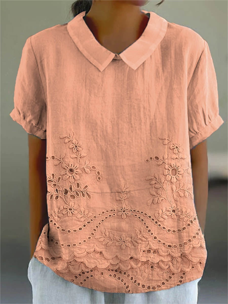 Camisa Oversize de Verano Estampada de Manga Corta Mujer