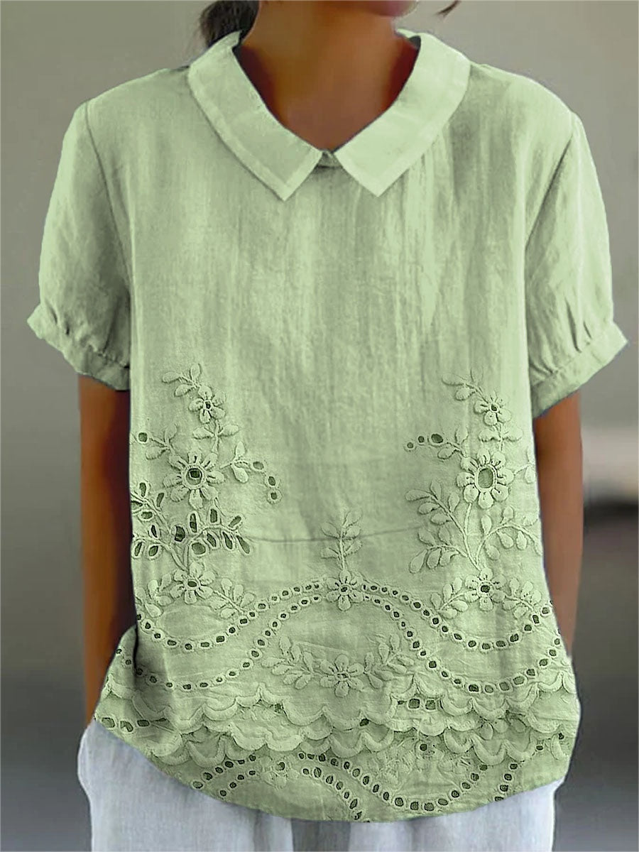 Camisa Oversize de Verano Estampada de Manga Corta Mujer