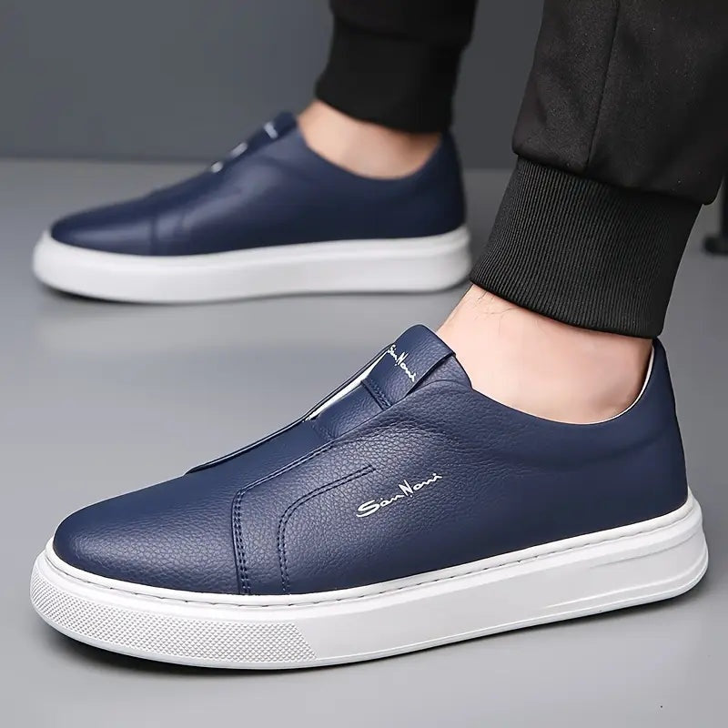 Zapatillas Slip-On de Piel Vegana Hombre Casual