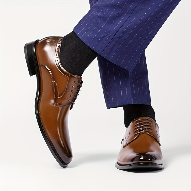 Zapatos Derby de Piel Hombre Cordones Estilo Oxford