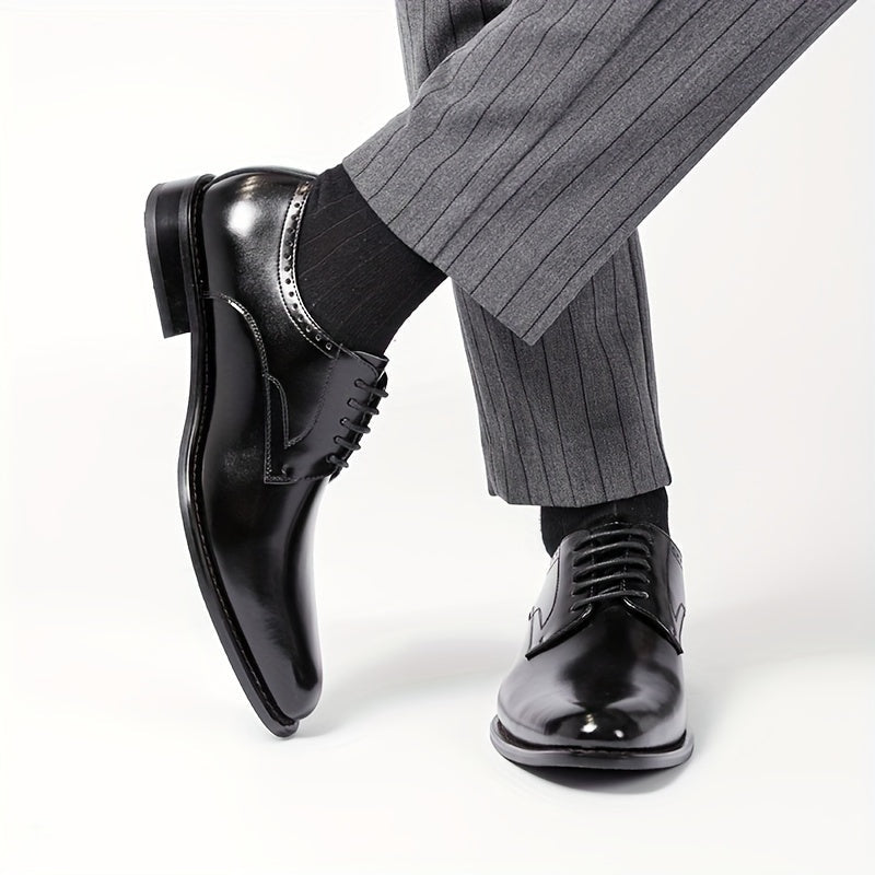 Zapatos Derby de Piel Hombre Cordones Estilo Oxford