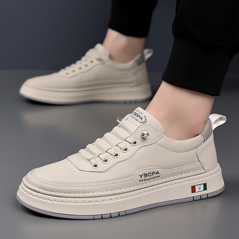 Zapatillas Casual de Piel Hombre Suela Acolchada