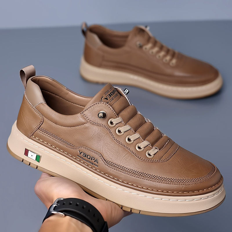 Zapatillas Casual de Piel Hombre Suela Acolchada