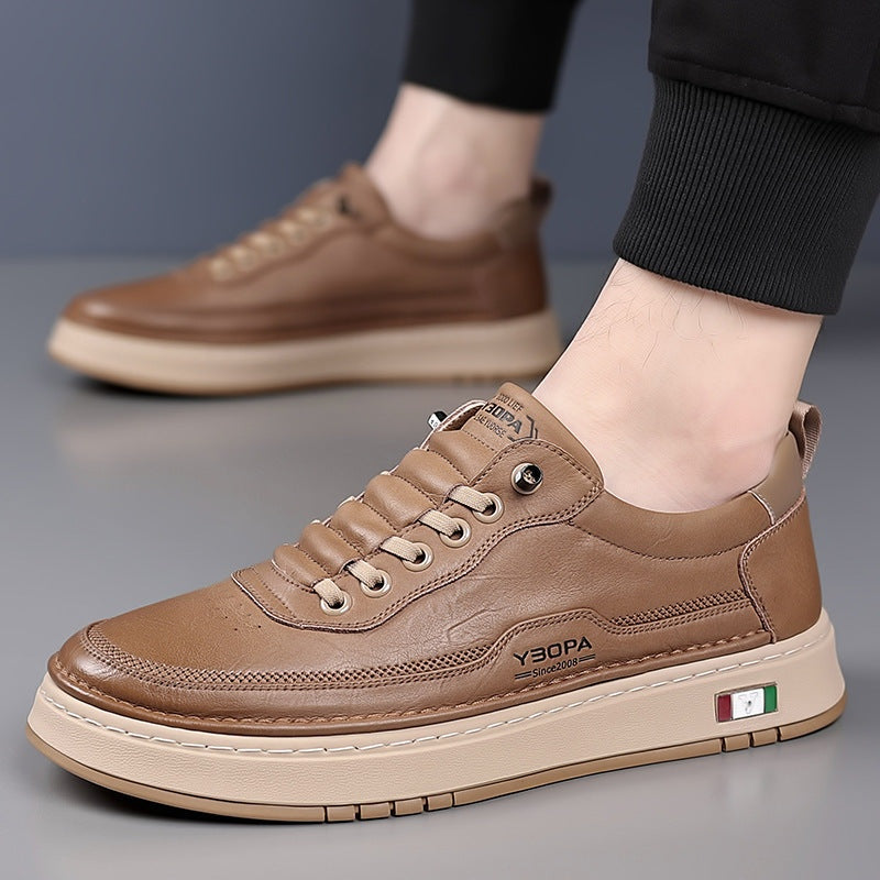 Zapatillas Casual de Piel Hombre Suela Acolchada