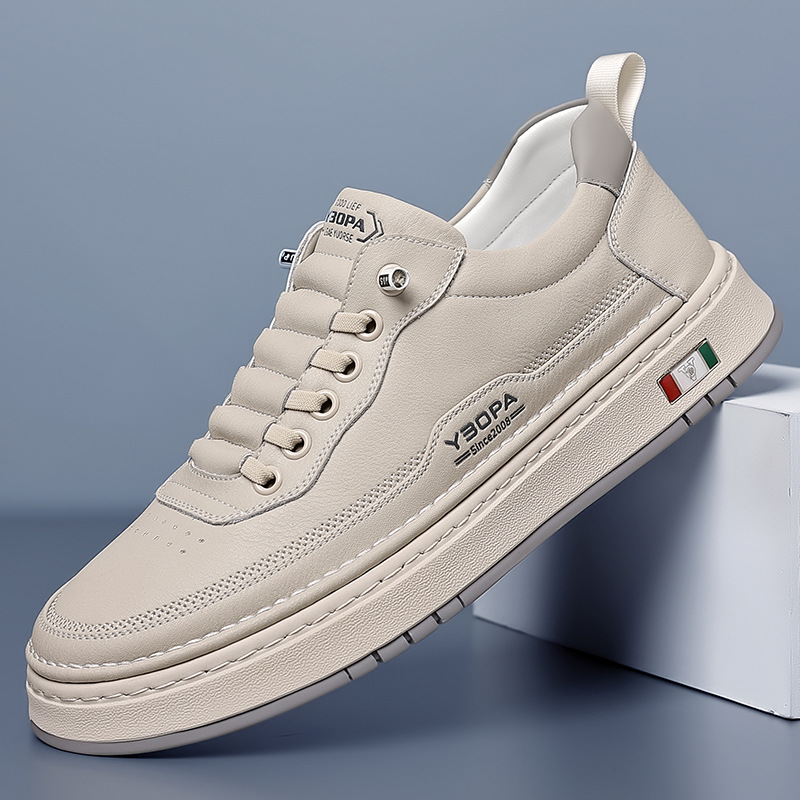Zapatillas Casual de Piel Hombre Suela Acolchada