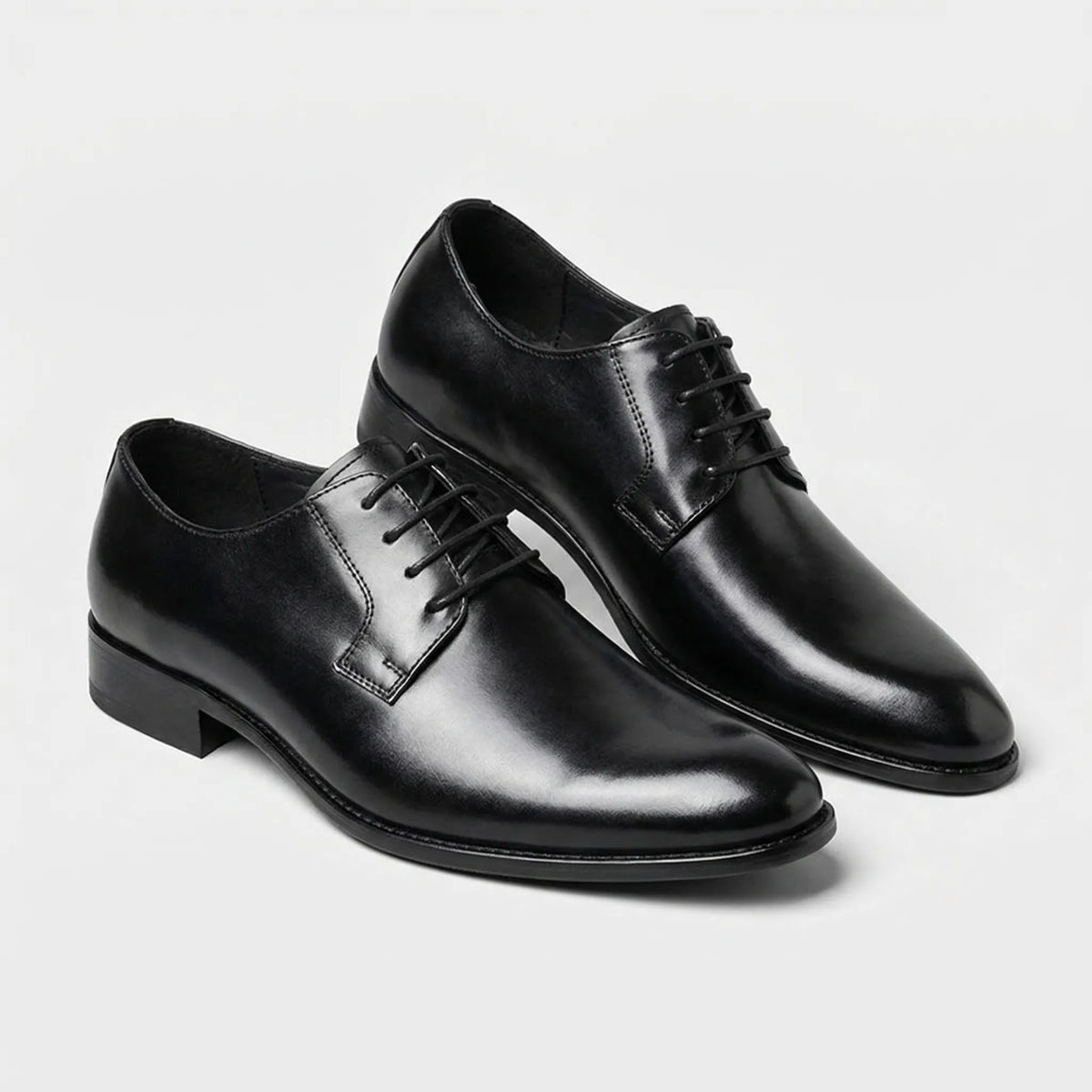 Zapatos Blucher de Piel Hombre Cordones Punta Redonda