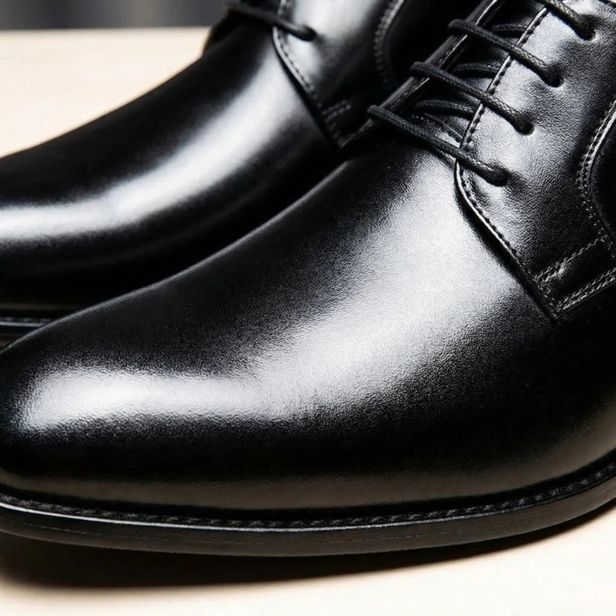 Zapatos Blucher de Piel Hombre Cordones Punta Redonda