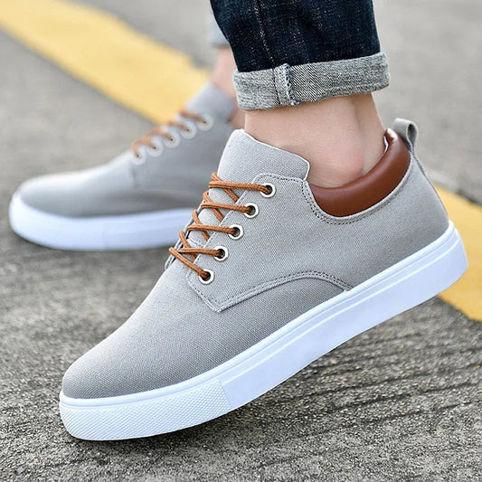 Zapatillas de Lona Hombre Casual Cordones en Contraste